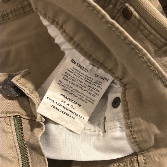 MEN'S WRANGLER RETRO® SLIM FIT STRAIGHT LEG PANT Tan 34 x 32 - Picture 4 of 7